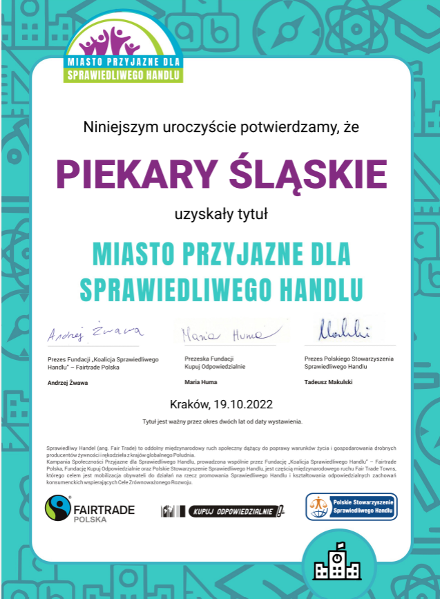 Piekary Śląskie SPDSH dyplom